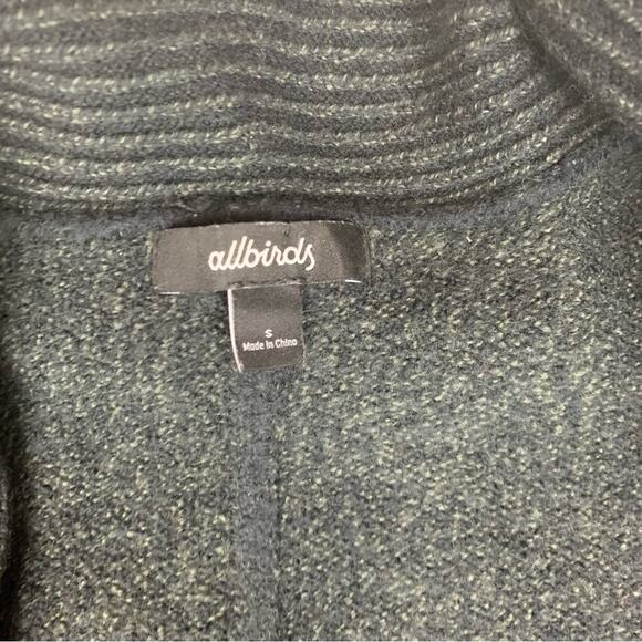 allbirds women's small the cardi long wool open Black Open Front Cardigan sweate - Picture 3 of 9